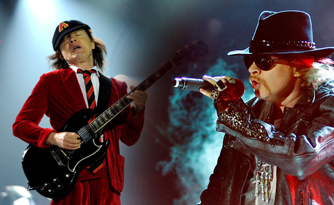 Эксл Роуз временно стал солистом AC/DC